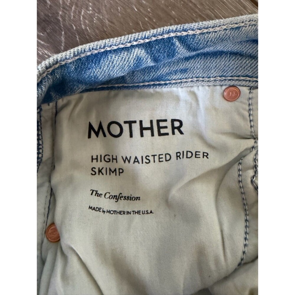MOTHER Superior High Waisted Rider Skimp Straight Leg Jeans: The Confession - Picture 6 of 15